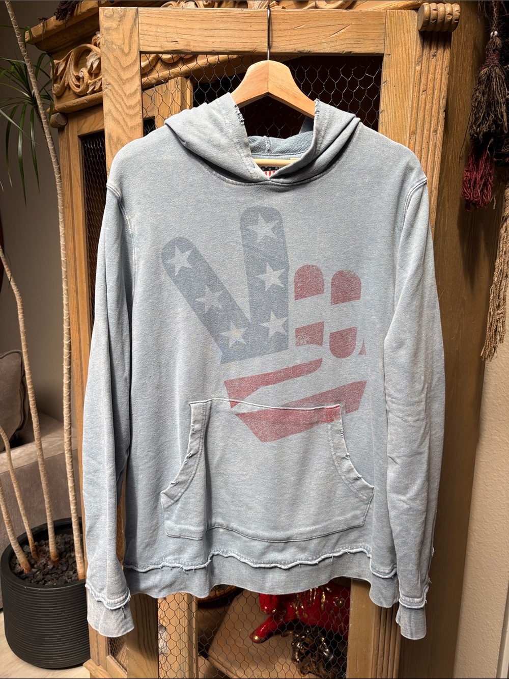 Junk Food Clothing Stars and Stripes Peace Sign Sweatshirt Hoodie